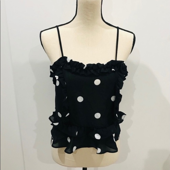 Romeo & Juliet Polka Dot Ruffle Cami Y2K - Picture 2 of 4